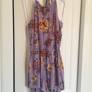 Floral halter romper